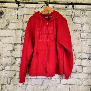 Red Yellowstone zipper front Hoodie Sweatshirt XL